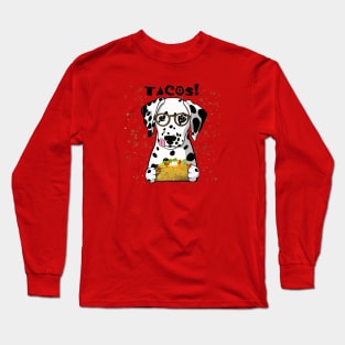 Dalmatian Taco black spotted Long Sleeve T-Shirt